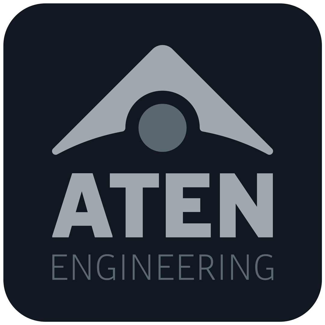 Versión de la marca Aten Engineering para una aplicación sobre fondo oscuro